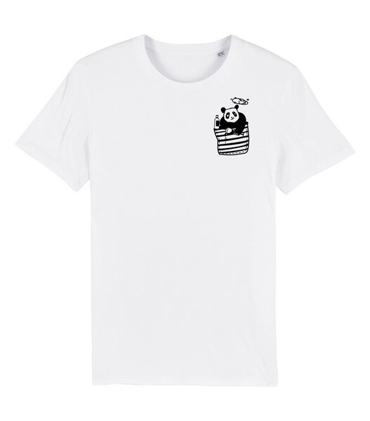 Pingzi Panda - Brust Motiv - päfjes Fair Wear Männer T-Shirt - White von päfjes