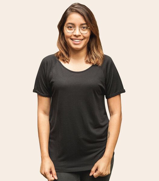 päfjes Basic - Fair gehandeltes Rolled Sleeve Frauen T-Shirt - Modal von päfjes