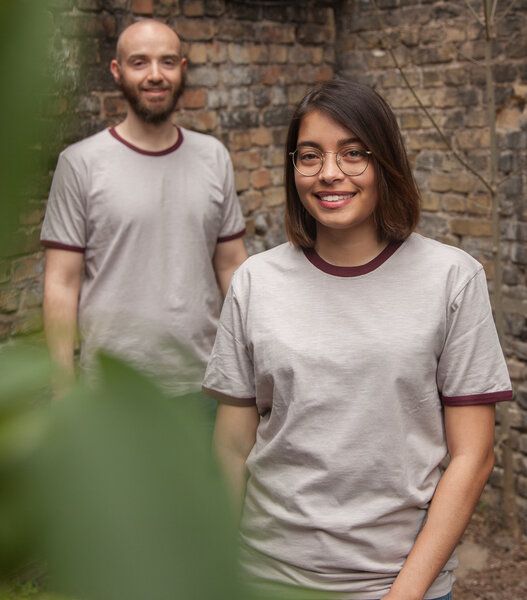 päfjes Basic Ringer Unisex T-Shirt - Fair gehandelt aus Baumwolle Slub - Bio von päfjes