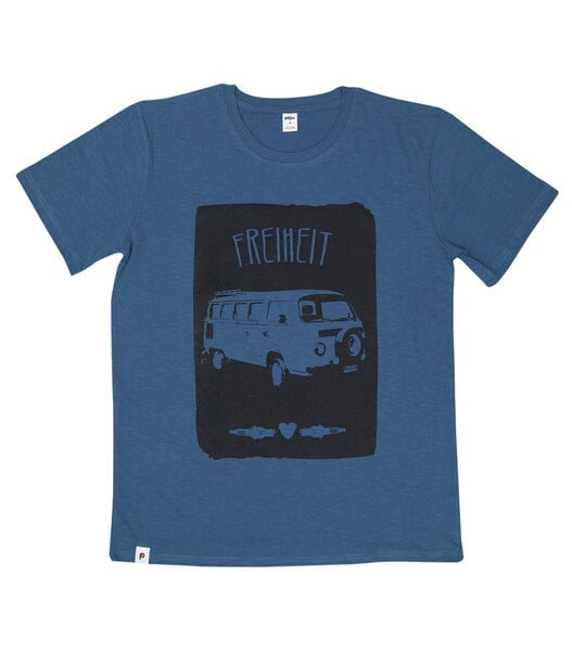 päfjes Bus Freiheit Vanlife - Fair gehandeltes Männer T-Shirt - Slub von päfjes