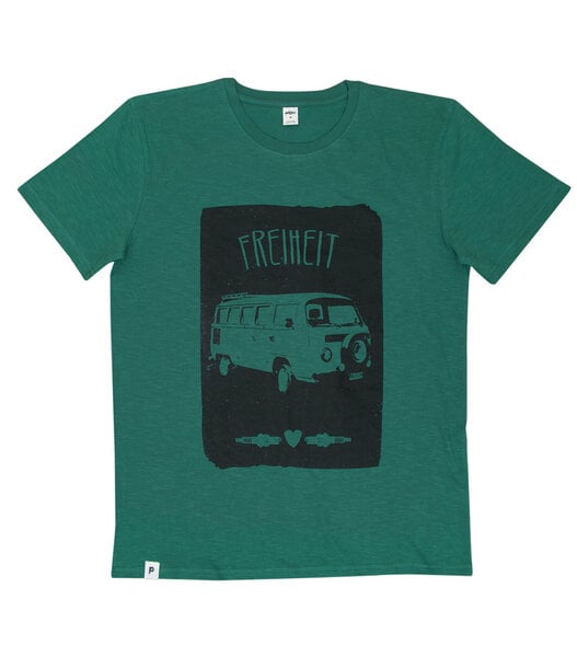 päfjes Bus Freiheit Vanlife - Fair gehandeltes Männer T-Shirt - Slub von päfjes