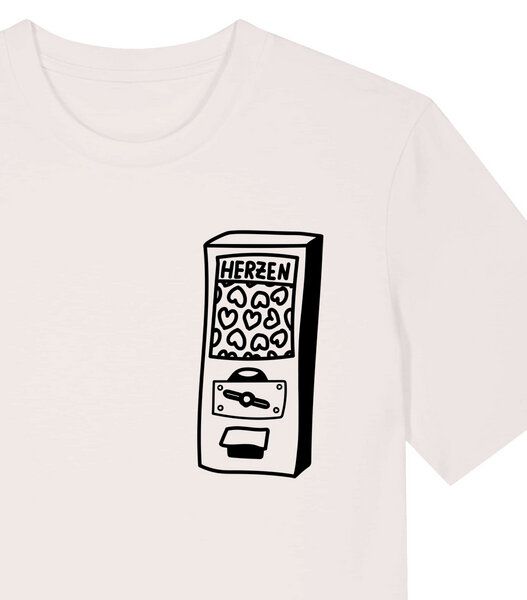 päfjes Der Herzen Automat - Kaugummiautomat - Fair Wear Unisex Bio T-Shirt von päfjes