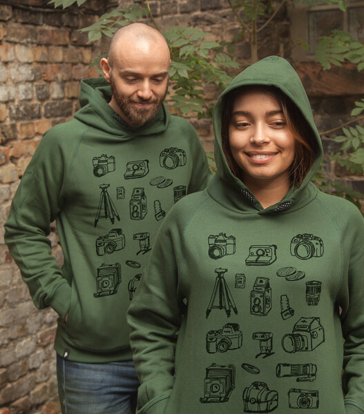 päfjes Fotokameras/Photo Camera- Fair gehandelt - Unisex Bio Hoodie / Kapuzenpulli von päfjes