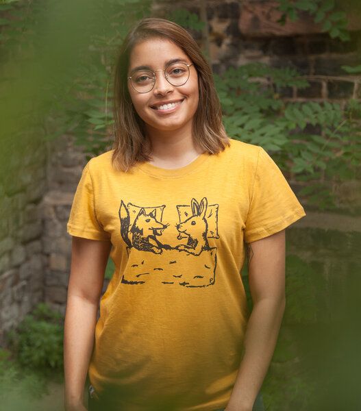 päfjes Fuchs & Hase - Frauen T-Shirt - Fair gehandelt aus Baumwolle Bio - Slub von päfjes