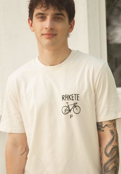 päfjes Gepard die Rakete Fahrrad Gravel - Unisex Männer Bio T-Shirt von päfjes