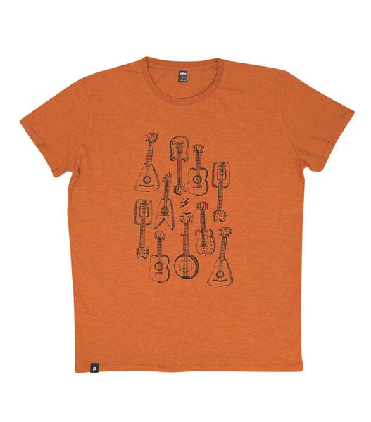 päfjes Gitarren - Fair gehandeltes Männer T-Shirt - Slub Orange von päfjes