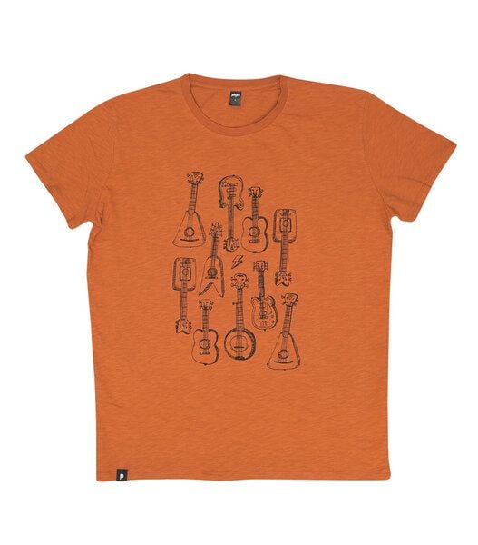 päfjes Gitarren - Fair gehandeltes Männer T-Shirt - Slub Orange von päfjes