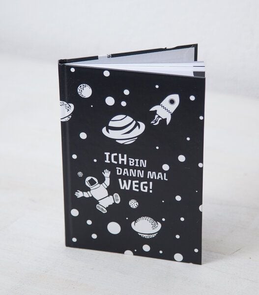 päfjes Ich bin dann mal weg! - Notizbuch A5 Hardcover 96 Seiten - Black von päfjes