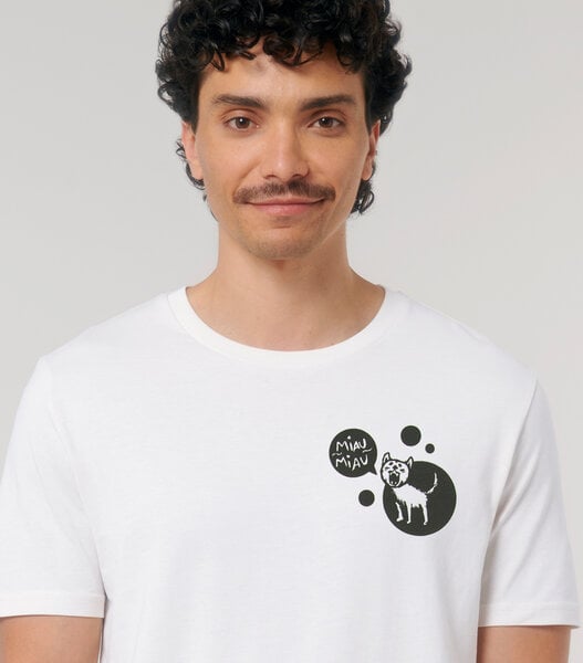 päfjes Miau Miau Katze - Herren Shirt - fair gehandelt - Bio - White von päfjes