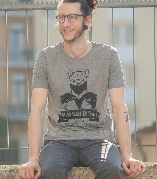 päfjes Otter Schotter Gang - Fair Wear Männer T-Shirt - Heather Grey von päfjes