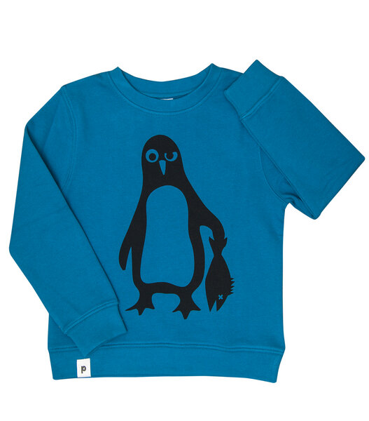 päfjes Pinguin Paul - Kinder Bio Sweater - Organic Cotton - Blau von päfjes