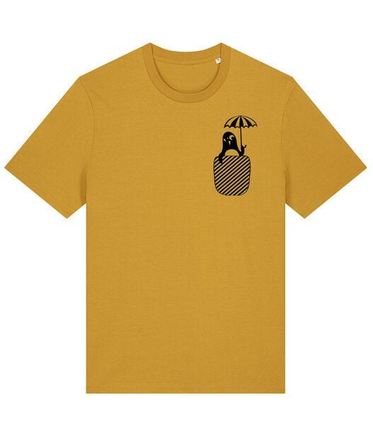 päfjes Pinguin Paul in Brusttasche mit Schirm - Fair Wear Männer Bio T-Shirt von päfjes