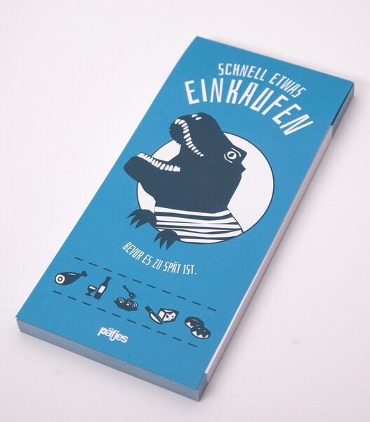 päfjes Schnell etwas Einkaufen - Notizblock mit Dino T-Rex - 100 Seiten von päfjes