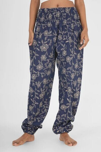 paigh Warme Loungewear Haremshose Tiefblaue Wildblume von paigh