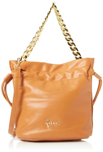 paino Women's Beuteltasche Handtasche mit Schulterriemen, Kamel von paino