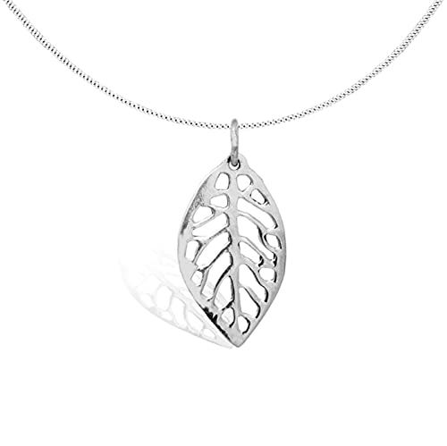 pakilia Kettenanhänger "Hoja de sueño" inkl. 45cm Kette - fair trade Halskette, Handarbeit aus Mexiko, 925 Sterling Silber von pakilia