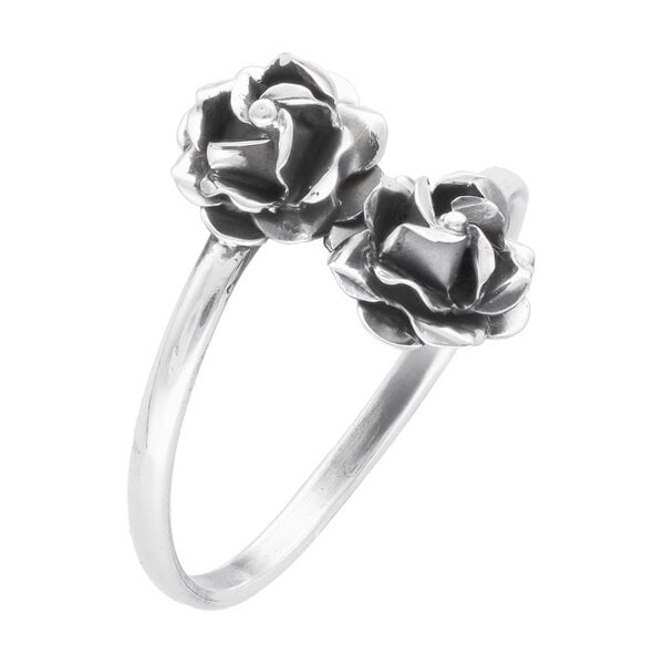 pakilia Silber Ring Mini Rosenblüte Fair-Trade und handmade von pakilia