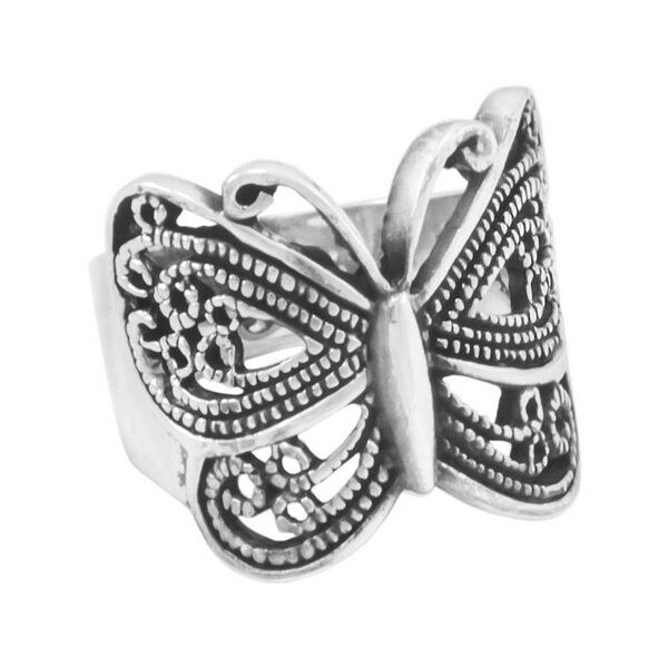 pakilia Silber Ring Schmetterling Fair-Trade und handmade von pakilia