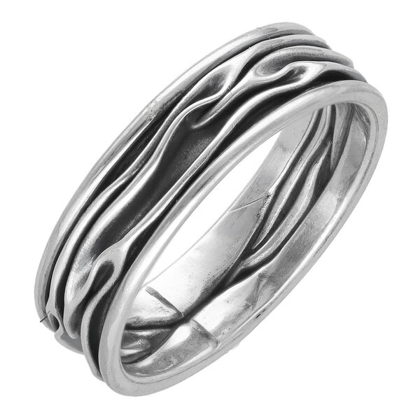 pakilia Silber Ring schmale Wellen Fair-Trade und handmade von pakilia