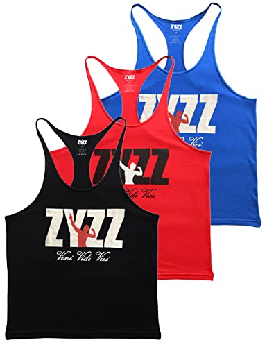 palglg Herren Bodybuilding Tank Top Fitness Trainieren Sport Weste Gym Sleeveless Muskelshirt ZYZZ00 Schwarz Blau Rot S von palglg