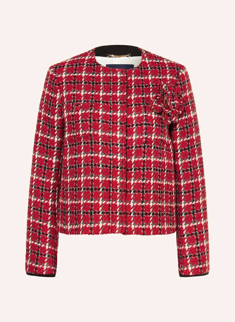 Pamela Henson Kastenjacke Aus Tweed rot von pamela henson