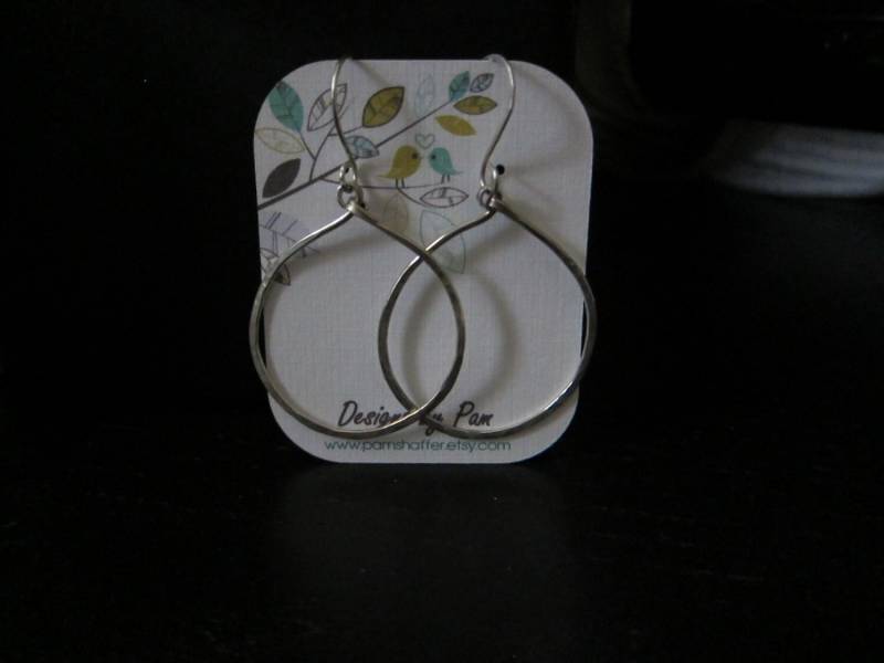 1 1/4 Zoll Sterling Silber Creolen von pamshaffer