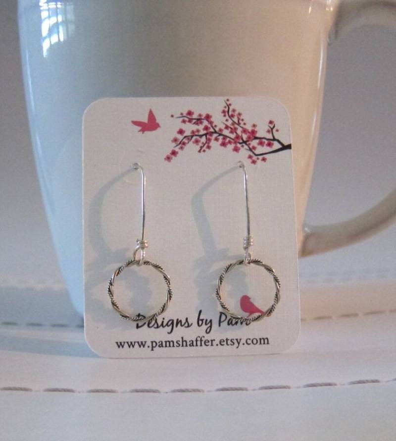 9/16" Verdreht Sterling Creolen 9/16" Verdreht Sterling Creolen von pamshaffer