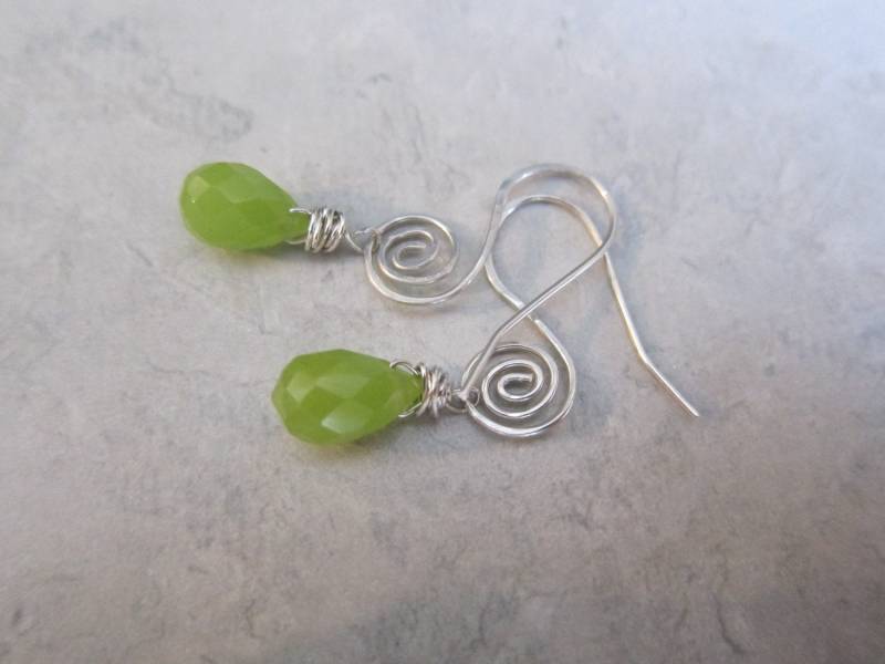 Jade Quarz Swirl Ohrringe Jade Quarz Swirl Ohrringe von pamshaffer