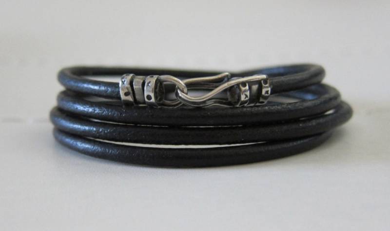 Lederarmband 4 Wrap/Choice Farbe 3mm von pamshaffer