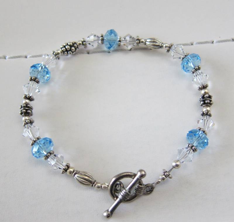 Sworovski Kristall Blau/sterling Silberarmband Sworovski Kristall Blau/sterling Silberarmband von pamshaffer