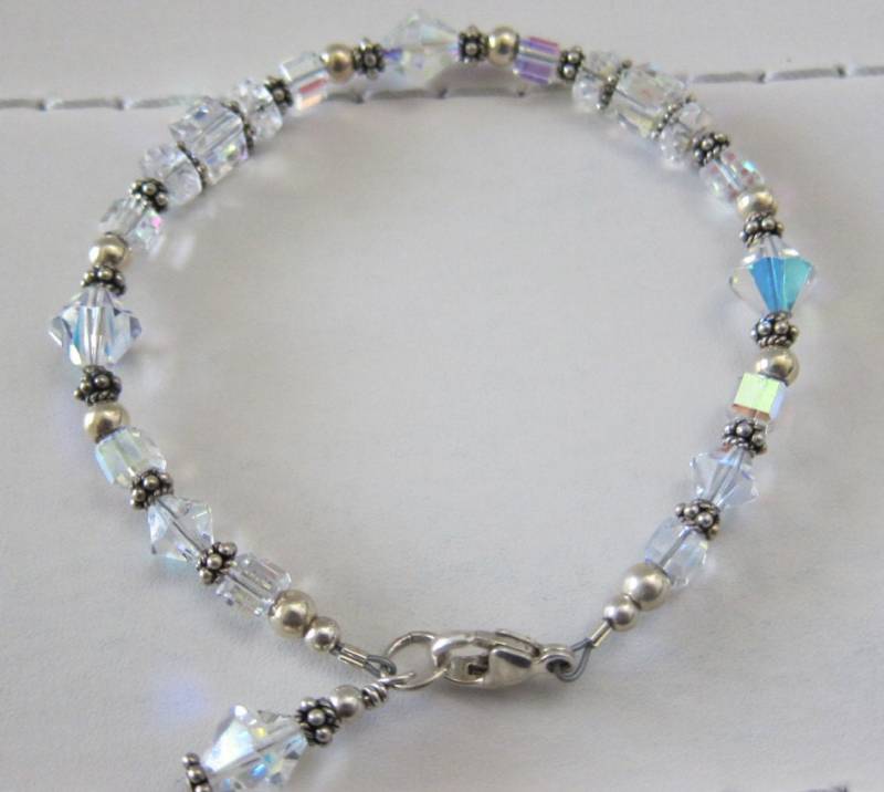 Sworovski Kristall Klar/sterling Silberarmband von pamshaffer
