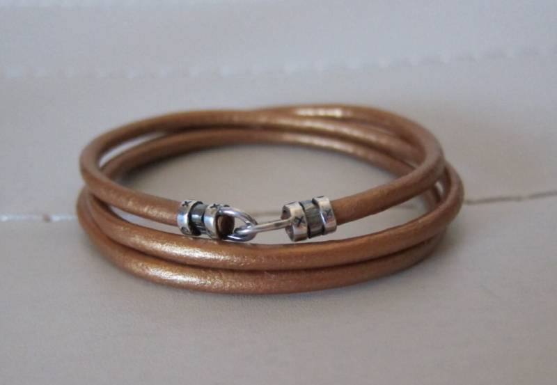 Wickelarmband Aus Leder 3/Wahl Der Farbe 3mm von pamshaffer