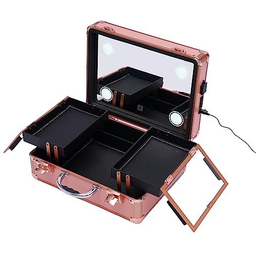 Kosmetik Aufbewahrungsbox | Kosmetik Organizer | Schmink Organizer |Makeup Train Case LED Kosmetikkoffer mit Spiegel und Tragegriff von panfudongk