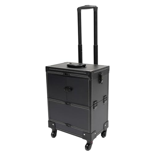 Makeup Koffer Kosmetikkoffer Schminkkoffer Visagistenkoffer Beautycase Friseurkoffer Nagelkoffer Groß 50 kg Tragfähigkeit Mit Rollen Und Spiegel Für Professionelle Nutzung Im Salon Und Zu Hause von panfudongk