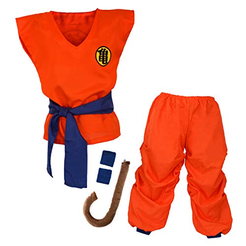 Kinder Kostüm Drachen Trainingsanzug Dragon Goku für Kinder und Jugendliche (L) von papapanda