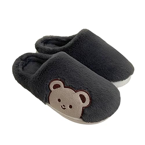 papasgix Cow Slippers Kuh Hausschuhe Unisex Flauschig Damen Herren Plüsch Tiere Pantoffeln Niedliche Cartoon Hauspantoffeln Winter Kuschelige Warme Schuhe Indoor Mädchen Frauen von papasgix