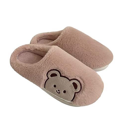 papasgix Cow Slippers Kuh Hausschuhe Unisex Flauschig Damen Herren Plüsch Tiere Pantoffeln Niedliche Cartoon Hauspantoffeln Winter Kuschelige Warme Schuhe Indoor Mädchen Frauen von papasgix