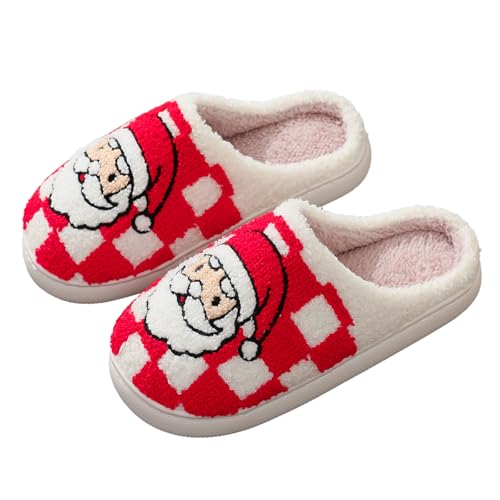 papasgix Hausschuhe mit Fröhliches Gesicht Damen Herren Winter Plüsch Pantoffeln Cartoon Bequeme Warme Pantoffeln Trendiger Slipper drinnen und draußen von papasgix