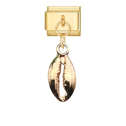 papasgix Italian Charm Bracelet Charms Anhänger Meerestier Module für 9mm Charm Bracelets DIY Italian Style Charms für Damen Italienisches Charm Armband Zubehör Geschenk Gold von papasgix