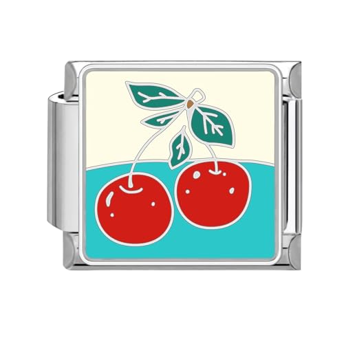 papasgix Italian Charm Bracelet Charms Silber Wörter Module für 9mm Charm Bracelets DIY Italian Style Charms für Damen Italienisches Charm Armband Zubehör Geschenk weiß grün von papasgix