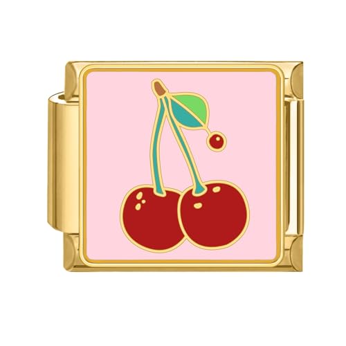 papasgix Italian Charms Gold Module für 9mm Italian Charm Bracelet DIY Italian Style Charms für Damen Abnehmbar Italienisches Charm Armband Mädchen Junge Geschenk Rosa papasgix Italian Charms Gold Module für 9mm Italian Charm Bracelet DIY Italian Style Charms für Damen Abnehmbar Italienisches Charm Armband Mädchen Junge Geschenk Rosa von papasgix