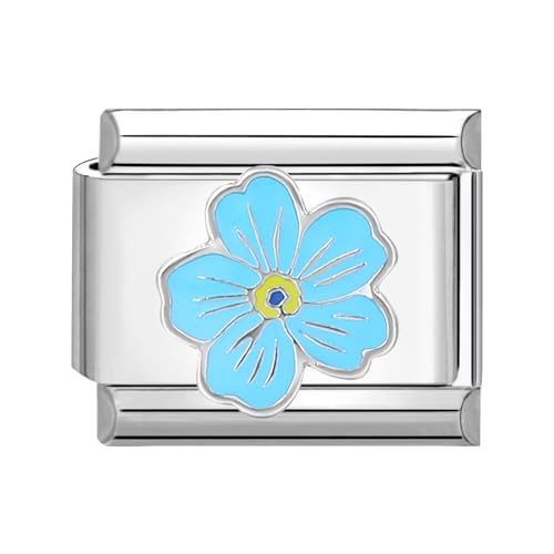 papasgix Italian Charms Module Blumen für 9mm Italian Charm Bracelet DIY Italian Style Charms für Damen Abnehmbar Italienisches Charm Armband Zubehör Mädchen Junge Geschenk von papasgix