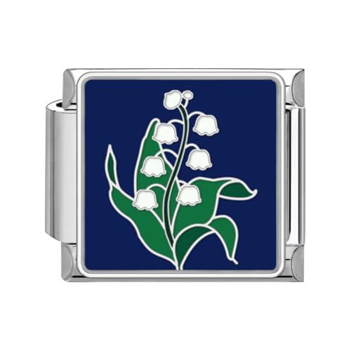 papasgix Italian Charms Module Blumen für 9mm Italian Charm Bracelet DIY Italian Style Charms für Damen Abnehmbar Italienisches Charm Armband Zubehör Mädchen Junge Geschenk von papasgix