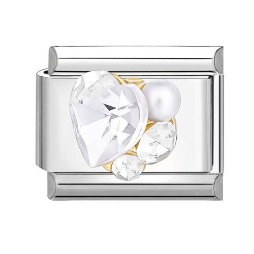 papasgix Italian Charms Module Diamond für 9mm Italian Charm Bracelet DIY Italian Style Charms für Damen Abnehmbar Italienisches Charm Armband Zubehör Mädchen Junge Geschenk von papasgix