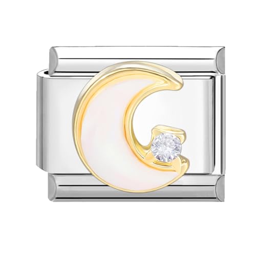 papasgix Italian Charms Module Diamond für 9mm Italian Charm Bracelet DIY Italian Style Charms für Damen Abnehmbar Italienisches Charm Armband Zubehör Mädchen Junge Geschenk von papasgix