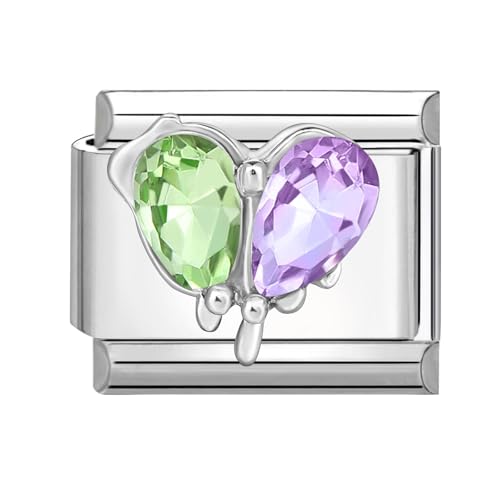 papasgix Italian Charms Module Diamond für 9mm Italian Charm Bracelet DIY Italian Style Charms für Damen Abnehmbar Italienisches Charm Armband Zubehör Mädchen Junge Geschenk von papasgix