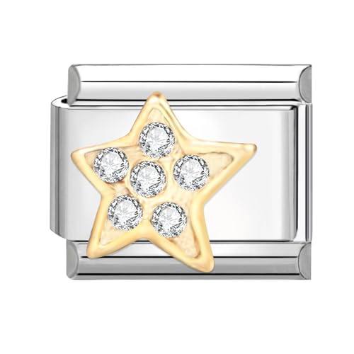 papasgix Italian Charms Module Diamond für 9mm Italian Charm Bracelet DIY Italian Style Charms für Damen Abnehmbar Italienisches Charm Armband Zubehör Mädchen Junge Geschenk von papasgix