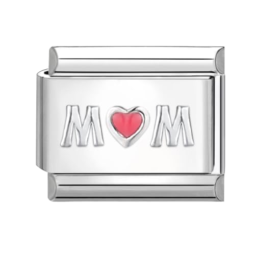 papasgix Italian Charms Module Familien für 9mm Italian Charm Bracelet DIY Italian Style Charms für Damen Abnehmbar Italienisches Charm Armband Zubehör Mädchen Junge Geschenk von papasgix