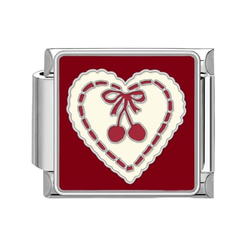 papasgix Italian Charms Module Herz für 9mm Italian Charm Bracelet DIY Italian Style Charms für Damen Abnehmbar Italienisches Charm Armband Zubehör Mädchen Junge Geschenk von papasgix