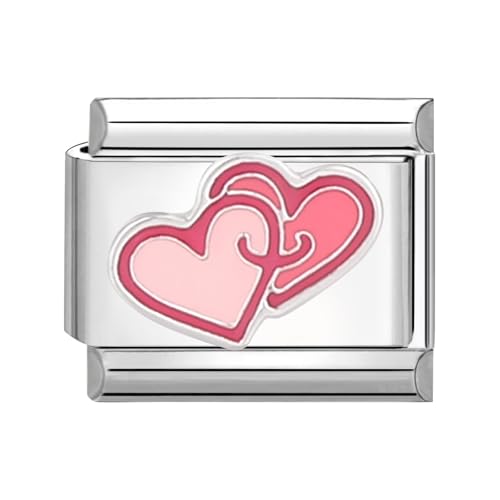 papasgix Italian Charms Module Herz für 9mm Italian Charm Bracelet DIY Italian Style Charms für Damen Abnehmbar Italienisches Charm Armband Zubehör Mädchen Junge Geschenk von papasgix